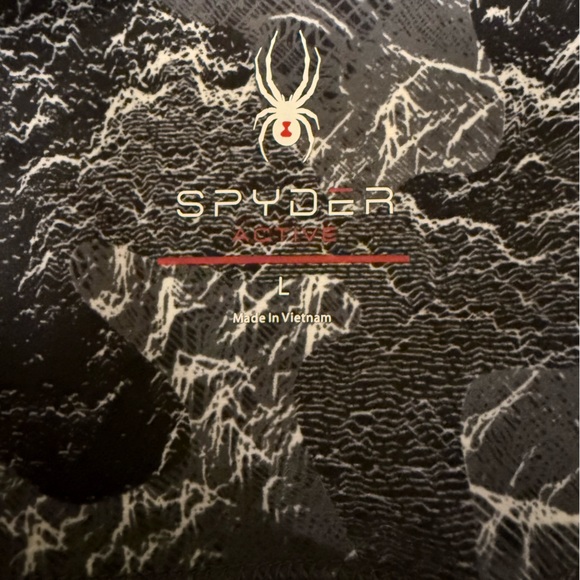 Spyder Black, Gray & White Patterned Leggings - Picture 3 of 5